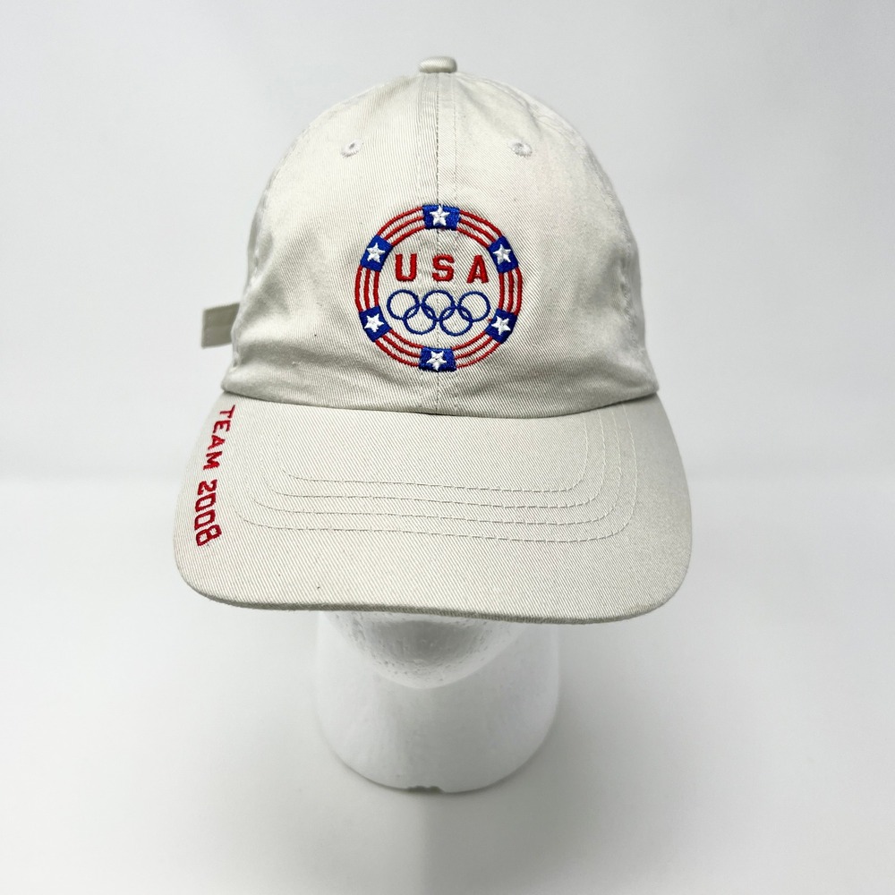 Olympics 2008 Team USA‎ Hat Adult Strapback Khaki Baseball Dad Cap Beijing